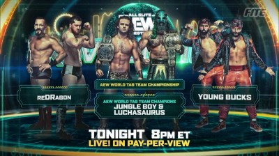 Jurassic Express Vs The Young Bucks Vs reDRagon - Campeonatos Mundiales en Parejas de AEW - Revolution 2022