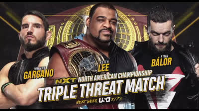 TRIPLE THEREAT - JOHNNY GARGANO VS KEITH LEE VS FIN BALOR - NXT 24 DE JUNIO DE 2020