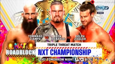 Bron Breakker Vs Tommaso Ciampa Vs Dolph Ziggler - Campeonato de NXT - NXT 2.0 Roadblock