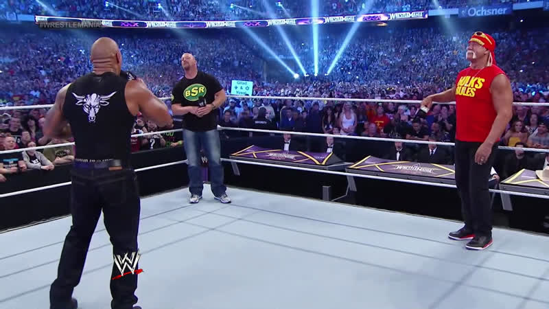 Stone cold the rock discount hulk hogan wrestlemania 30