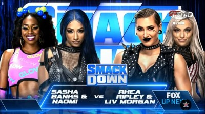 Sasha Banks y Naomi Vs Rhea Ripley y Liv Morgan - SmackDown 18/03/2022