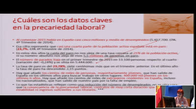 Precarización laboral y trabajadores pobres (María Violante Martínez Quintana). Segundo panel de debate Sectores vulnerables excluidos