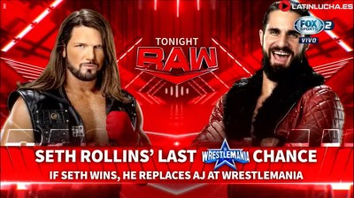 AJ Styles Vs Seth "Freakin" Rollins - RAW 21/03/2022