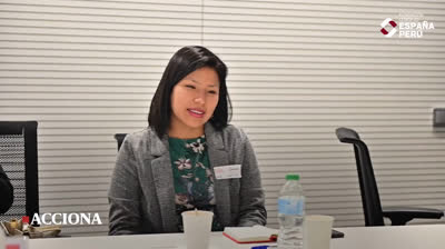 Reunión de Indira Huilca en Acciona con la Fundación Acciona.org (Líderes 2021). Fundacion Consejo España Peru