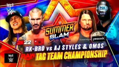 RK-Bro Vs AJ Styles y Omos - Campeonatos en Parejas de RAW - Summerslam 2021