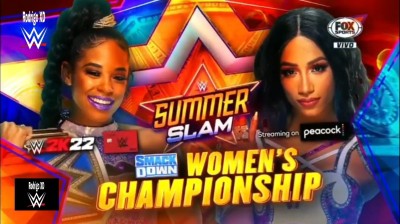 Bianca Belair Vs Sasha Banks - Campeonato Femenino de SmackDown - Summerslam 2021
