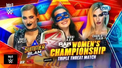 Nikki A.S.H Vs Rhea Ripley Vs Charlotte Flair - Campeonato Femenino de RAW - Summerslam 2021