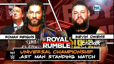 Roman Reigns Vs Kevin Owens - Last Man Standing Match - Campeonato Universal - Royal Rumble 2021